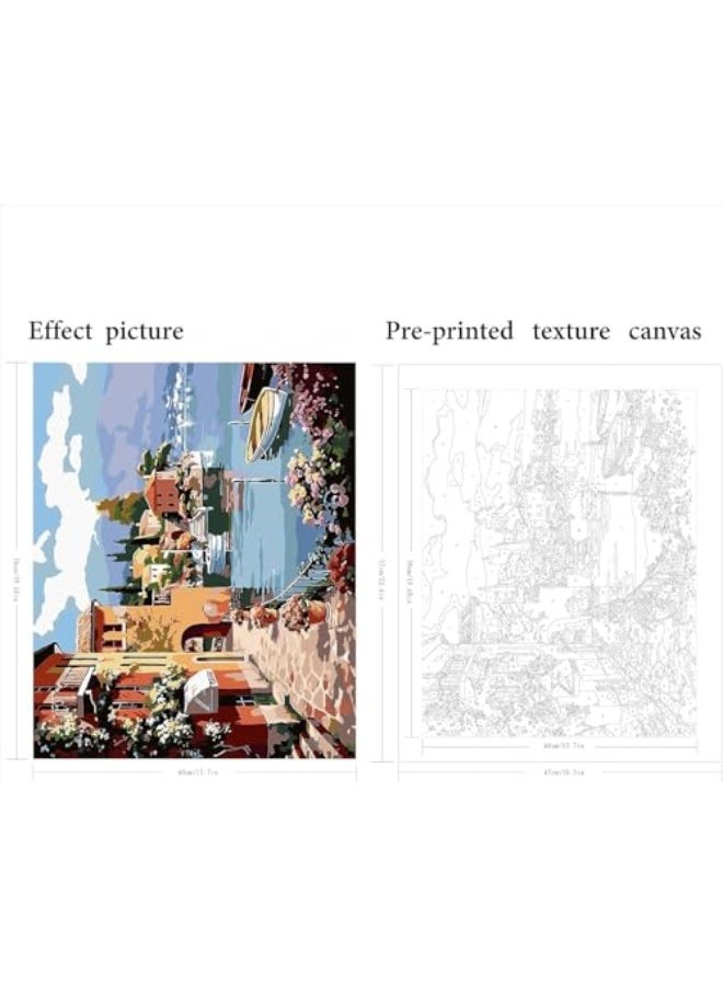 CLENEA Paint by Numbers for Adults – Street Scenery Landscape Painting Kit, 16x20 Inch DIY Canvas Art for Home Wall Decoration - Image 2